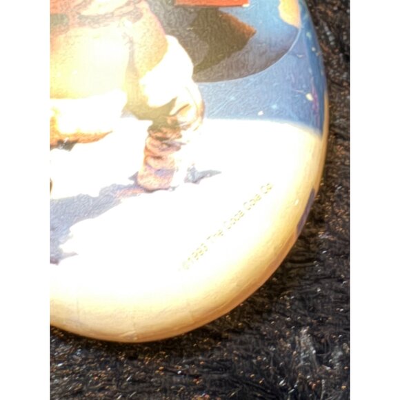 Vintage 1993 Coca-Cola Brand Santa Ornaments Set Of 4 Round And Oval - Picture 6 of 14